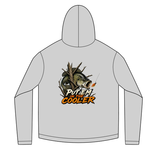 Put Em in the Cooler crappie Hoodie | Fishing Graphic Hooded Sweatshirt