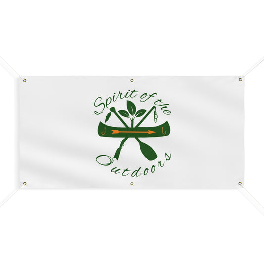 Outdoor Spirit Banner, Nature Decor, Camping Signage, Adventure Wall Art, Garden Decoration, Travel Theme Banner