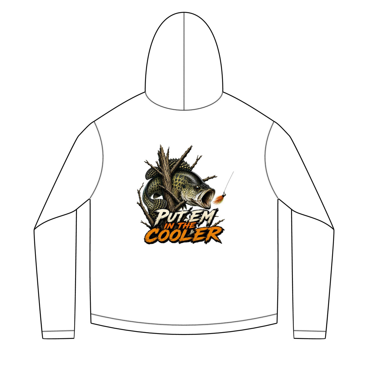 Put Em in the Cooler crappie Hoodie | Fishing Graphic Hooded Sweatshirt