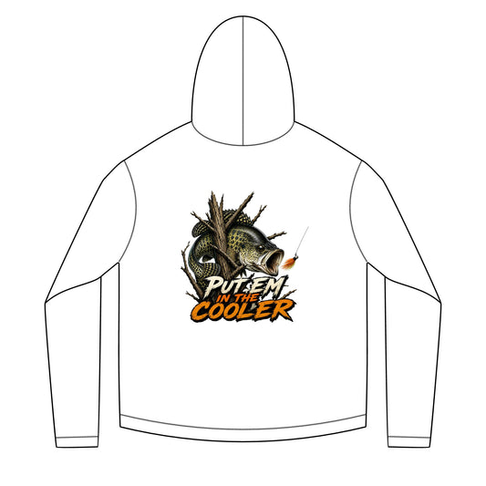 Put Em in the Cooler crappie Hoodie | Fishing Graphic Hooded Sweatshirt