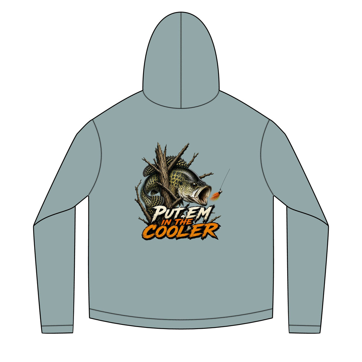 Put Em in the Cooler crappie Hoodie | Fishing Graphic Hooded Sweatshirt