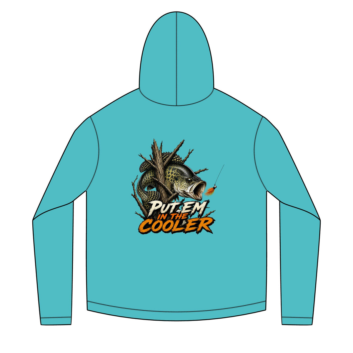Put Em in the Cooler crappie Hoodie | Fishing Graphic Hooded Sweatshirt