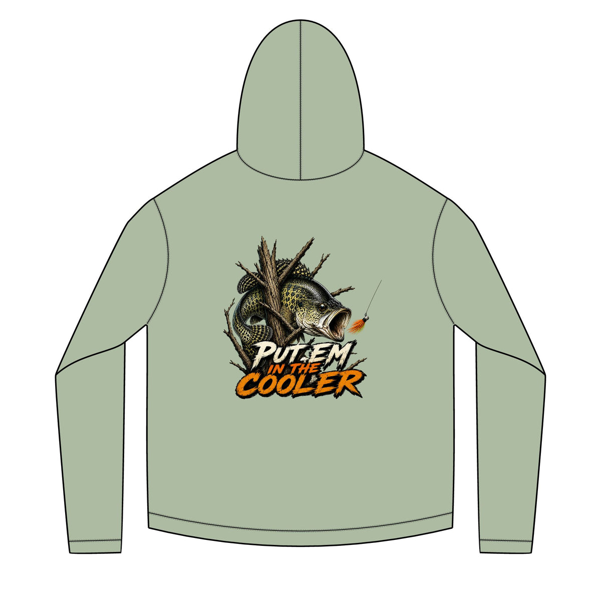 Put Em in the Cooler crappie Hoodie | Fishing Graphic Hooded Sweatshirt
