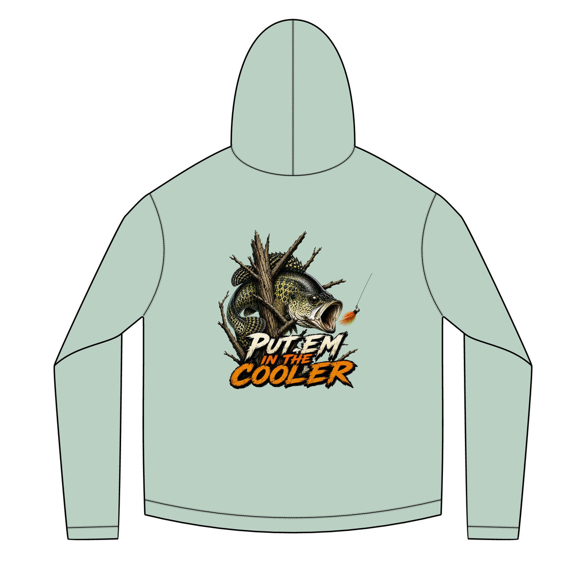 Put Em in the Cooler crappie Hoodie | Fishing Graphic Hooded Sweatshirt