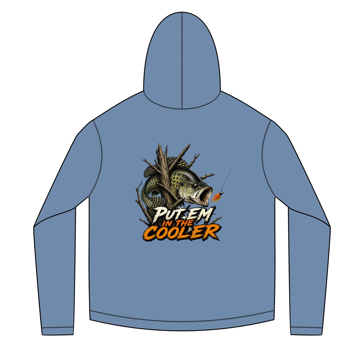Put Em in the Cooler crappie Hoodie | Fishing Graphic Hooded Sweatshirt