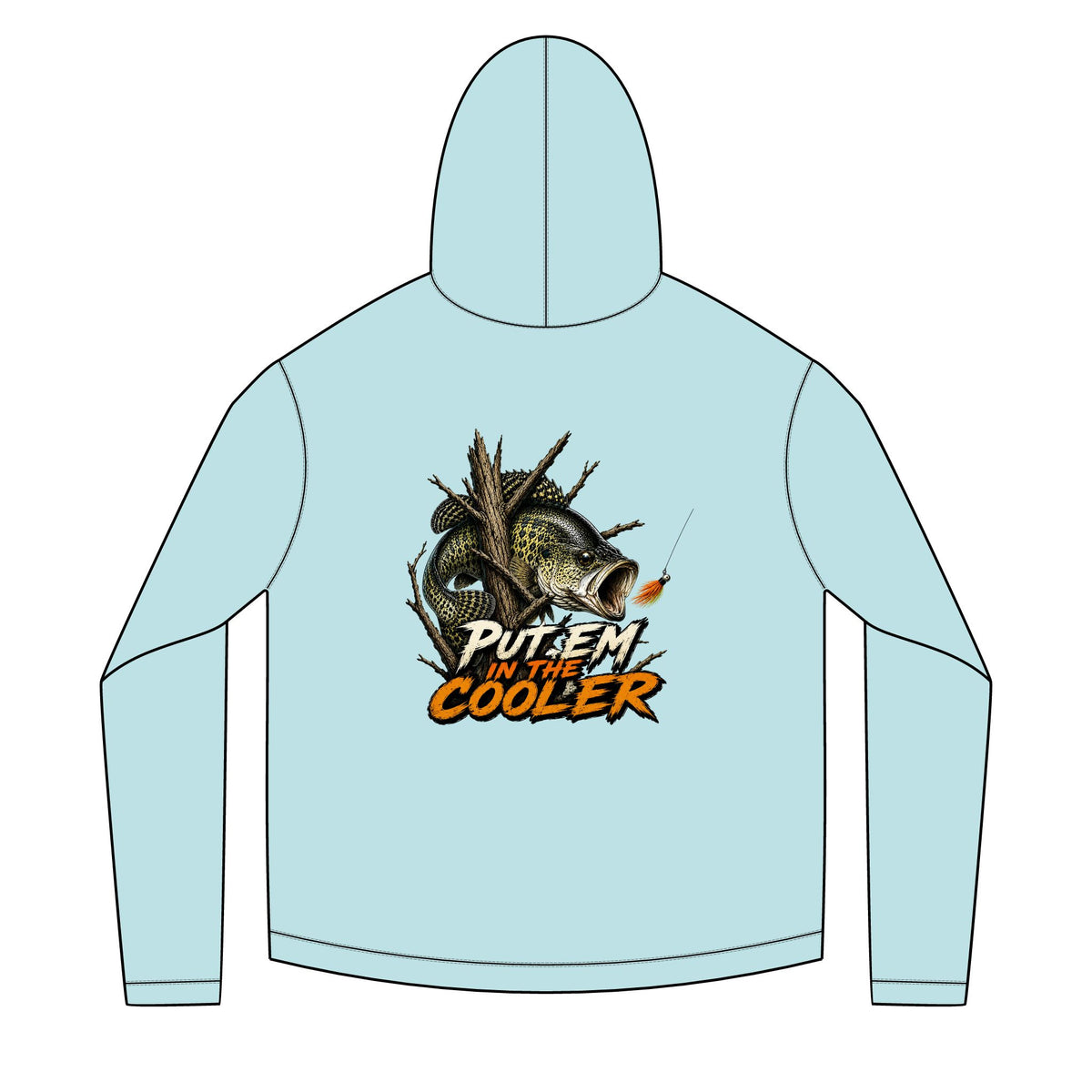 Put Em in the Cooler crappie Hoodie | Fishing Graphic Hooded Sweatshirt