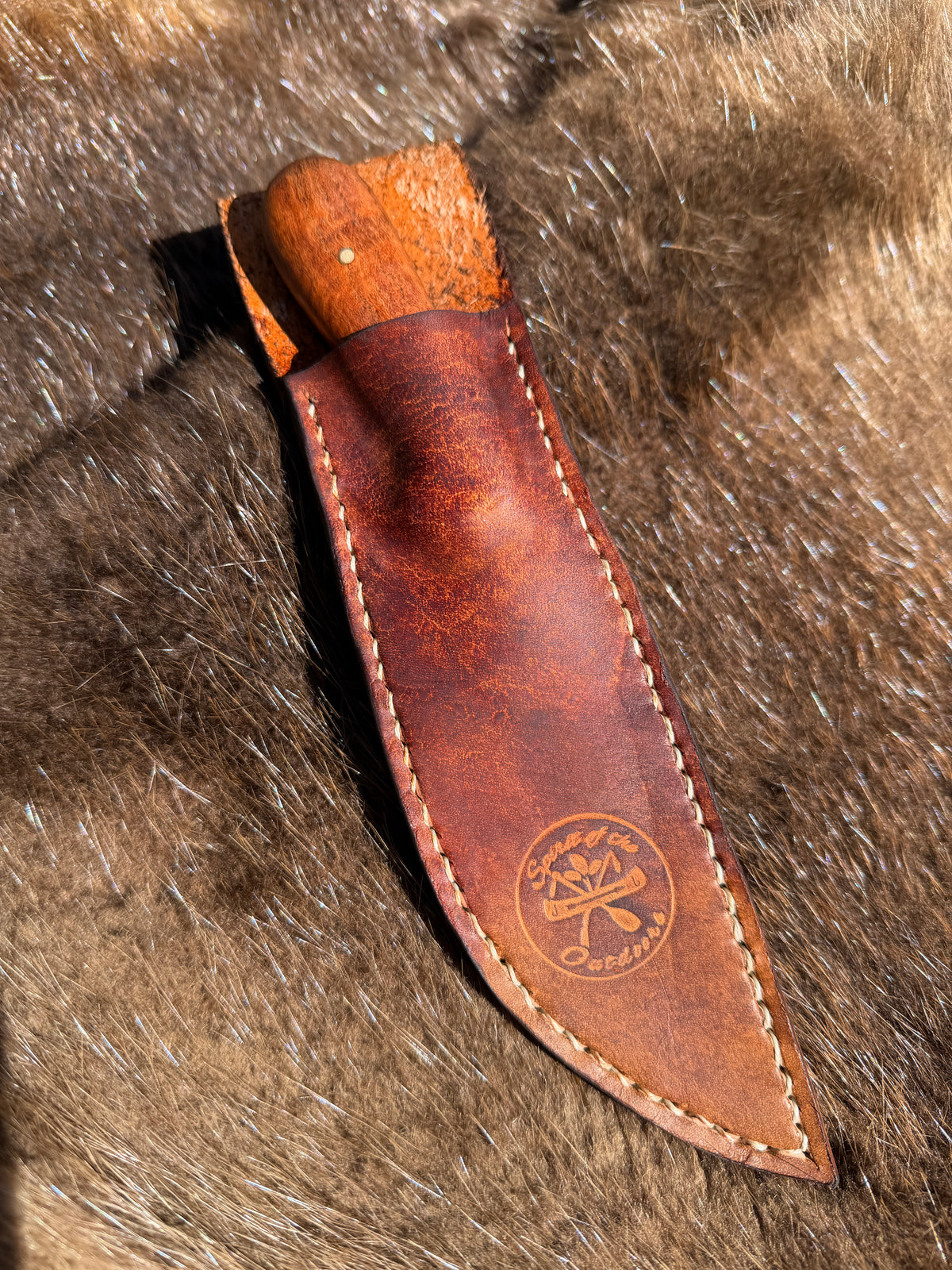 Jonah Knife with Mesquite handles