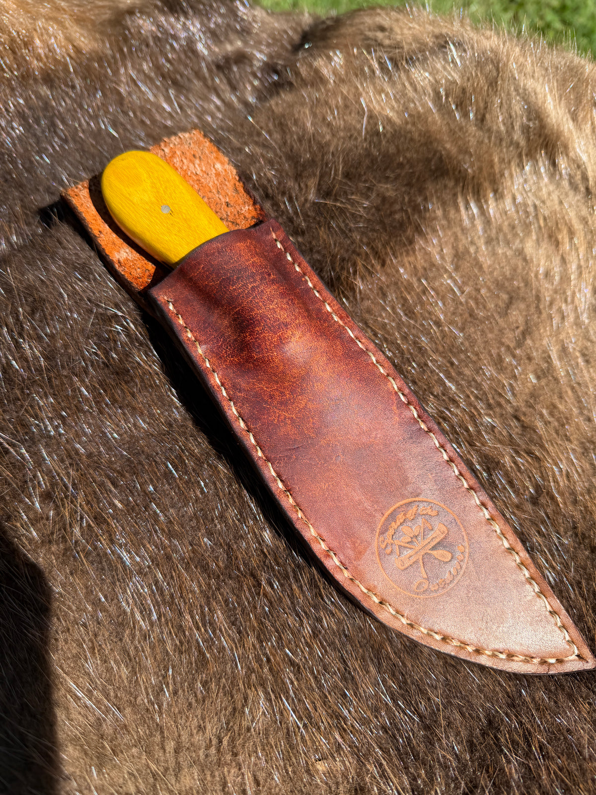Jonah Knife with Bodock (Osage Orange)